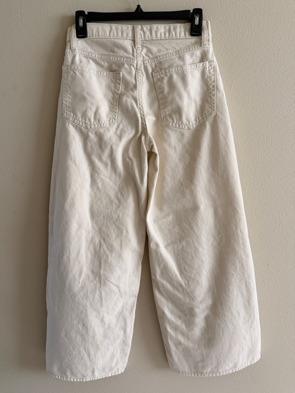 GAP Baggy Midrise Ultrasoft Wide-Leg Pants in Cream - Picture 7 of 7